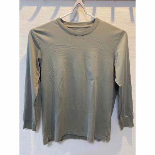 ユニクロ(UNIQLO)のエアリズムコットンUVカットクルーネックＴ（長袖）　XLサイズ(Tシャツ/カットソー(七分/長袖))