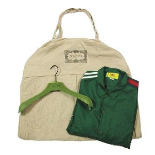 Gucci - グッチ GUCCI×adidas トレフォイル GG ジャカードシャツ 54 緑