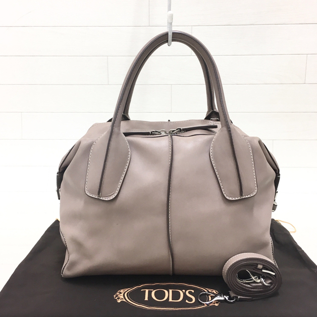 ☆良品・保存袋付☆TOD'S D-STYLING 2wayレザーハンドバッグ