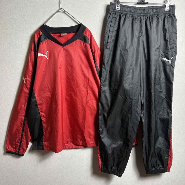 PUMA(プーマ)の◎【3点一万円】プーマ　ピステ上下セットアップ　トラックジャケット　Mサイズ古着 スポーツ/アウトドアのサッカー/フットサル(ウェア)の商品写真