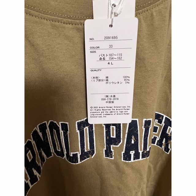 Arnold Palmer(アーノルドパーマー)の★カレッジロゴＴシャツ⛱大きいサイズ レディースのトップス(Tシャツ(半袖/袖なし))の商品写真