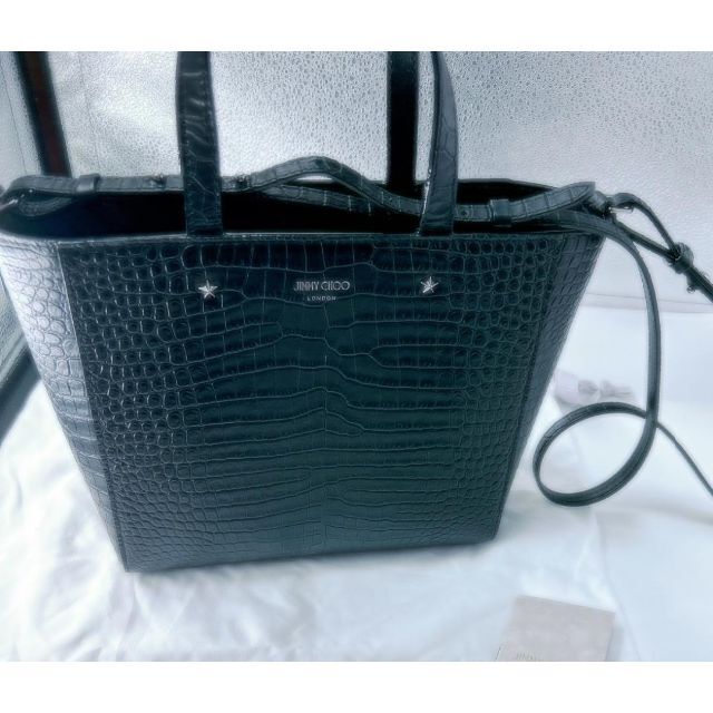 美品 ジミーチュウ JIMMYCHOO クロコ調 スモールトートバッグ 中古