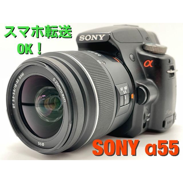 スマホ転送OK! SONY α55 一眼レフカメラ 標準レンズセット #1317アルファ55
