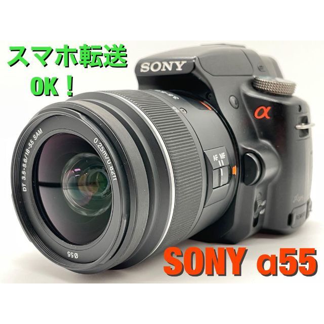 人気新品 スマホ転送OK! SONY α55 一眼レフカメラ 標準レンズセット