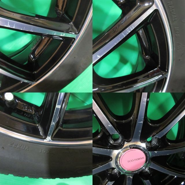 シルバー/レッド スペーシア 165/55R15 スタッドレス タント N-BOX