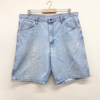 ラングラー(Wrangler)のUS古着 ラングラー Wrangler デニム ショートパンツ ひざ上 606W1SM サイズ：W39 ビッグサイズ アイスブルー【中古】(スラックス/スーツパンツ)