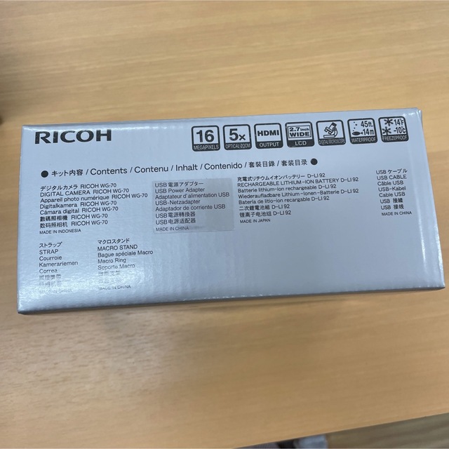 RICOH コンパクトデジカメ  WG-70 BLACK 2個セット