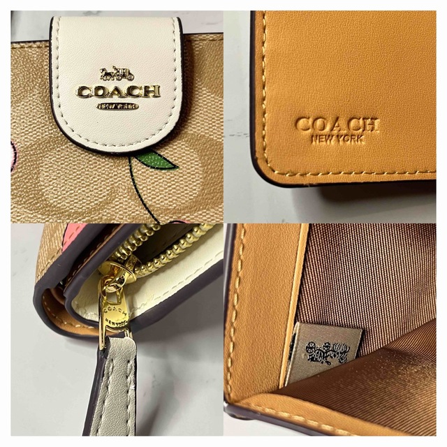 COACH(コーチ)のCOACH シグネチャー ハート チェリー プリント 二つ折り財布 レディースのファッション小物(財布)の商品写真