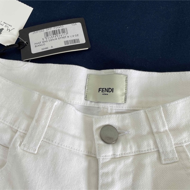 FENDI フェンディ ホワイトデニムパンツ ブラックキャット 未使用