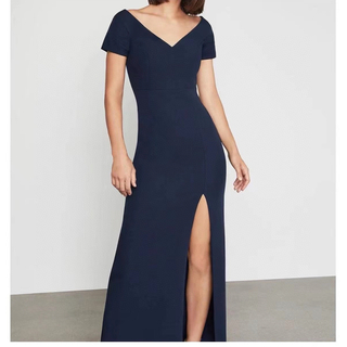 ビーシービージーマックスアズリア(BCBGMAXAZRIA)の❤️BCBGMAXAZRIA 新作新品　紺　ロングドレス　ワンピース(ロングドレス)