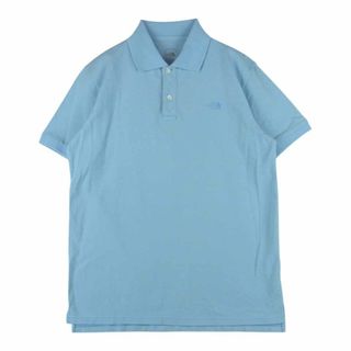 ザノースフェイス(THE NORTH FACE)のTHE NORTH FACE ノースフェイス NT21938 Cool Business Polo クール ビジネス 半袖 ポロ シャツ ライトブルー系 M【中古】(ポロシャツ)