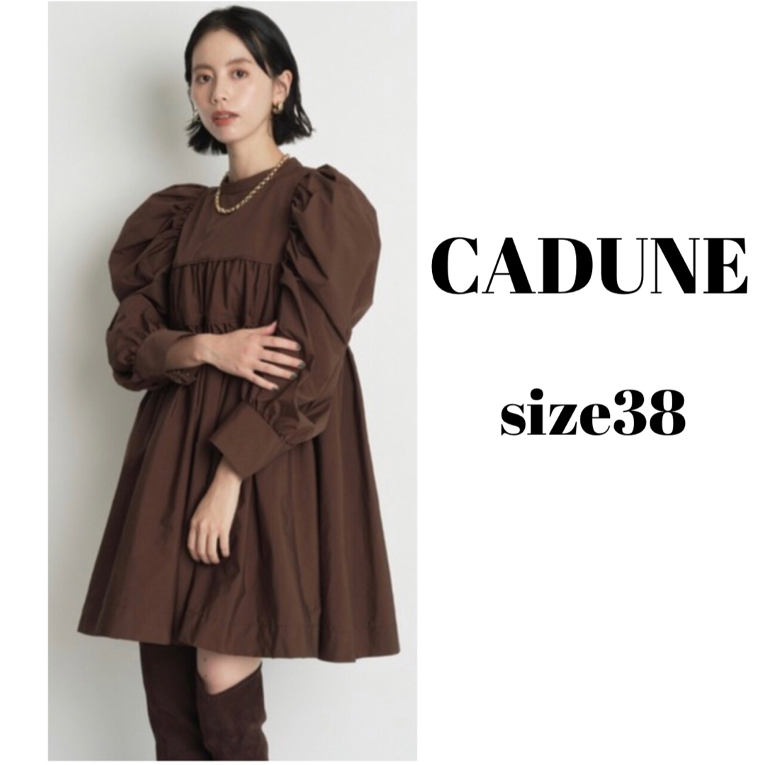 CADUNE カデュネ ビッグスリーブ チュニック 38 ドット - ひざ丈ワンピース