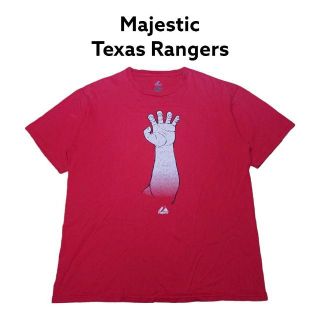 マジェスティック(Majestic)のMajestic　レンジャーズ　ビッグプリント　Tシャツ　古着　マジェスティック(Tシャツ/カットソー(半袖/袖なし))