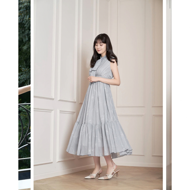 在庫処分・数量限定 【her lip to】Tulip Chiffon Long Dress | irai.co.id