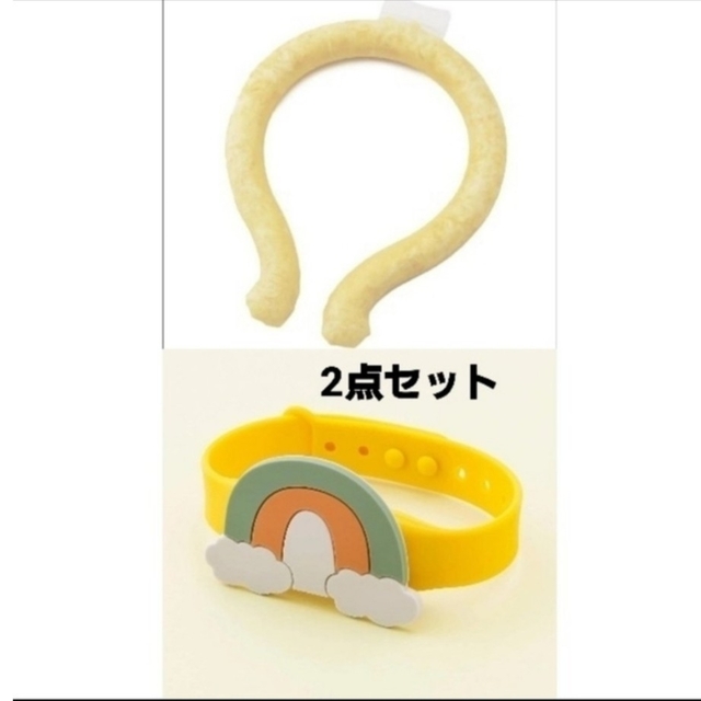 3COINS(スリーコインズ)の新品未使 3COINSクールネックバンド+虫よけブレスレットセット キッズ/ベビー/マタニティの外出/移動用品(その他)の商品写真