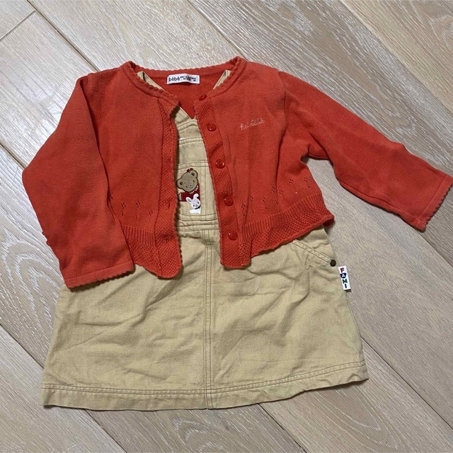 ラッピング対象外 familiar ワンピース カーディガン 80㎝ - 通販