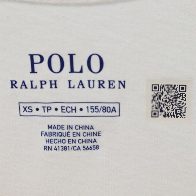 POLO RALPH LAUREN(ポロラルフローレン)の未使用 ポロラルフローレン プリント 半袖 Tシャツ XS ホワイト POLO RALPH LAUREN クルーネック レディース 【中古】  【230520】 メール便可 レディースのトップス(Tシャツ(半袖/袖なし))の商品写真