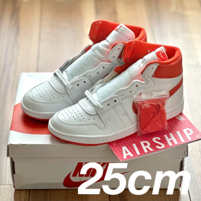 【箱ダメージ有】NIKE AIR SHIP エアシップ チームオレンジ 25cm