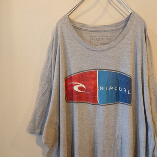 PIPCURL Tシャツ グレー　ロゴマーク　/Y1716(Tシャツ/カットソー(半袖/袖なし))
