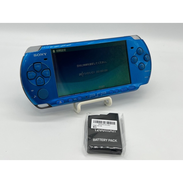 PlayStation Portable(プレイステーションポータブル)の【良品】PSP-3000 SONY ブルー VB 本体 ポータブル 動作品 エンタメ/ホビーのゲームソフト/ゲーム機本体(携帯用ゲーム機本体)の商品写真