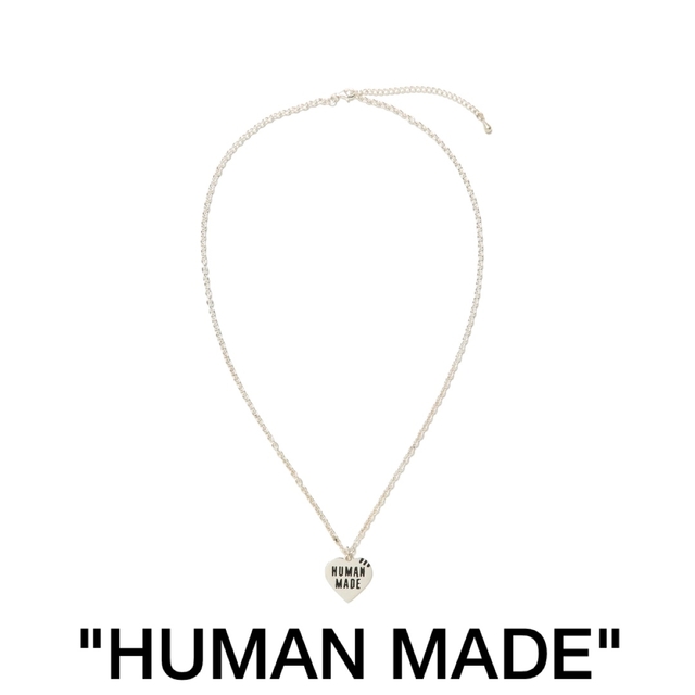 HUMAN MADE  HEART SILVER NECKLACE