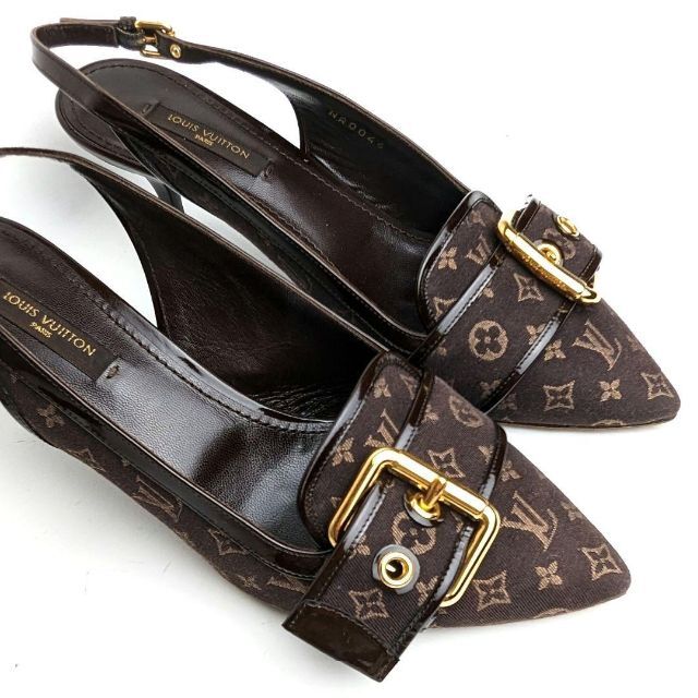 LOUIS VUITTON(ルイヴィトン)の未使用同様美品♥ルイヴィトン　モノグラム　ストラップパンプス　36.5 レディースの靴/シューズ(ハイヒール/パンプス)の商品写真