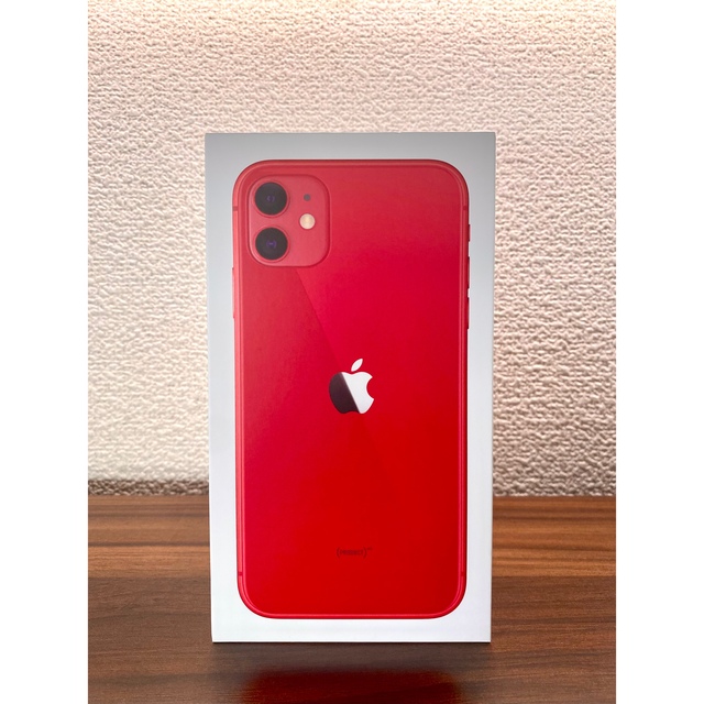 iPhone 11 (PRODUCT) RED レッド 64GB SIMフリー スマホ/家電/カメラのスマートフォン/携帯電話(スマートフォン本体)の商品写真