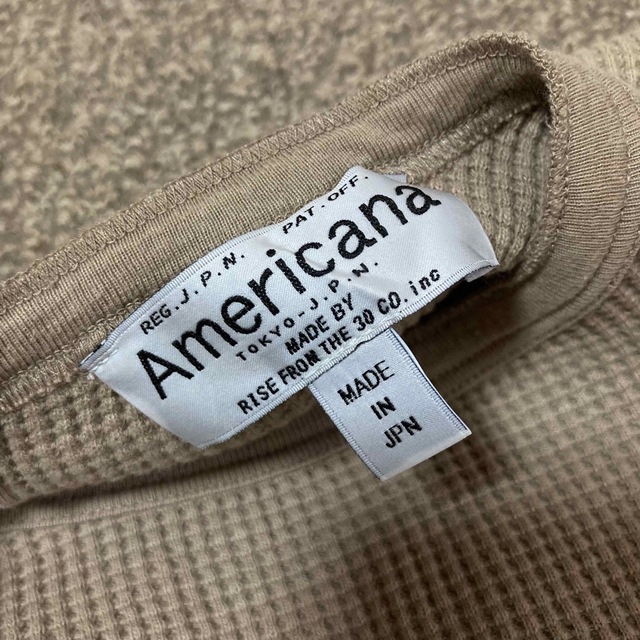 AMERICANA(アメリカーナ)のアメリカーナ AMERICANA カットソー ワッフル オーバーサイズ 長袖 レディースのトップス(Tシャツ(長袖/七分))の商品写真