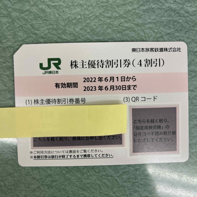 JR東日本 チケットの優待券/割引券(その他)の商品写真