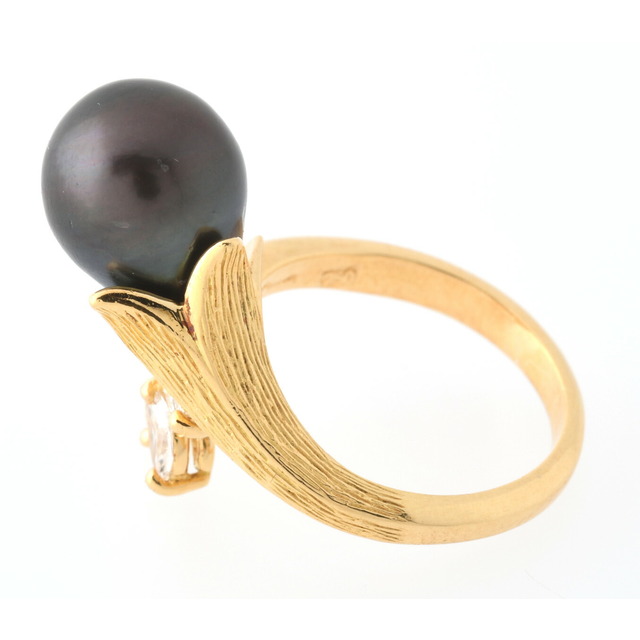 QUEEN JEWELRY  K18黒真珠リング＃10 中古01-b119352 レディースのアクセサリー(リング(指輪))の商品写真