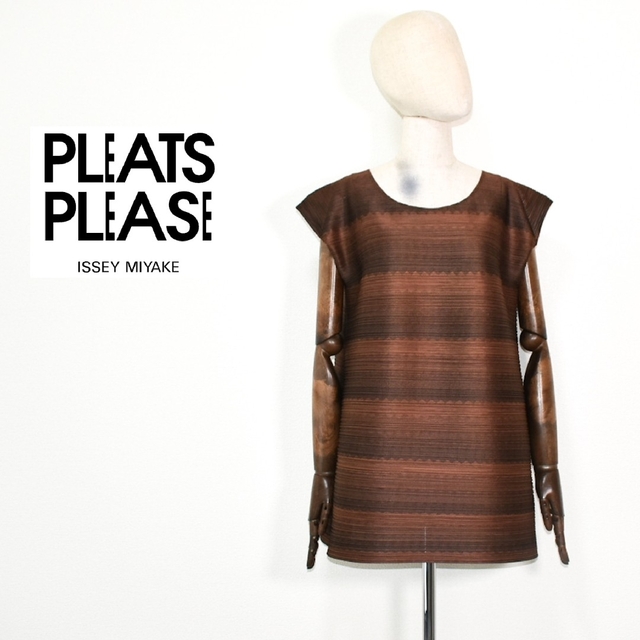 ★PLEATS PLEASE イッセイミヤケ★横プリーツ バウンス チュニック