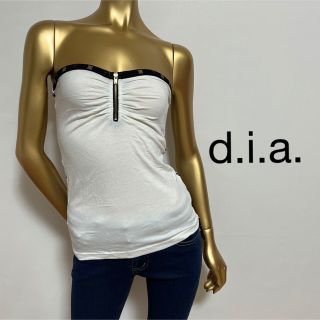 【2686】d.i.a オフショル トップス F スカル