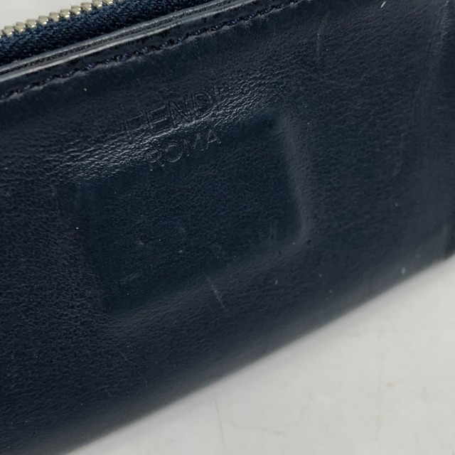 FENDI(フェンディ)のフェンディ FENDI BLUE ロゴ 7M0249 財布 小銭入れ コインケース レザー ネイビー メンズのファッション小物(コインケース/小銭入れ)の商品写真