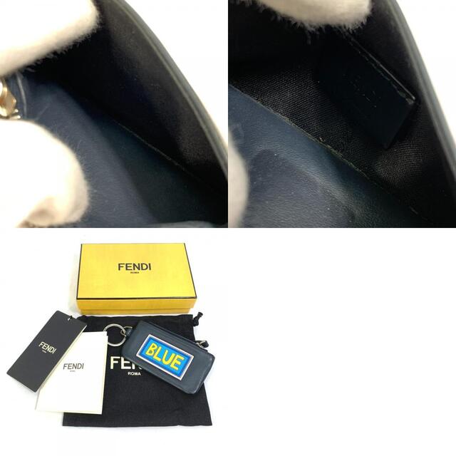 FENDI(フェンディ)のフェンディ FENDI BLUE ロゴ 7M0249 財布 小銭入れ コインケース レザー ネイビー メンズのファッション小物(コインケース/小銭入れ)の商品写真