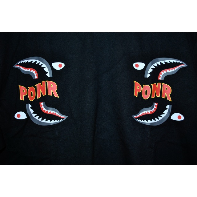 A BATHING APE(アベイシングエイプ)の APE エイプ Shark PONR ROLX Tシャツ 黒 L 古着良品 メンズのトップス(Tシャツ/カットソー(半袖/袖なし))の商品写真