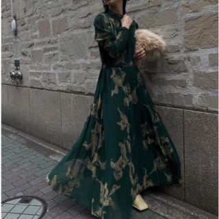 アメリヴィンテージ(Ameri VINTAGE)の★即日発送★AMERI  UND CALLA FLOCKY DRESS(ロングワンピース/マキシワンピース)