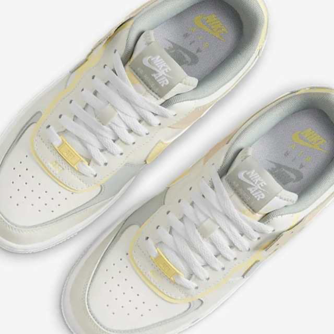 【新品22cm】NIKE エアフォース1シャドウ ホワイト/イエロー 厚底
