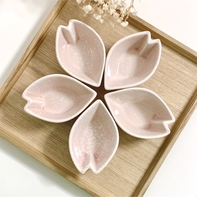 新品 和食器 桜小鉢 4点 / 和食 お漬物 薬味 珍味皿 雛祭り 子どもの日 ...