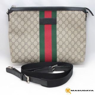 グッチ(Gucci)のグッチ GGスプリームシェリーラインショルダーバック【美品】(ショルダーバッグ)