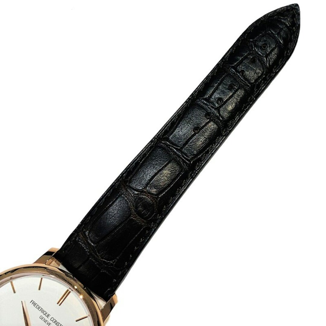 スリムライン マニュファクチュール シルバー文字盤 FC-710V4S4 SS/レザーベルト（ブラウン） 自動巻き メンズ 腕時計