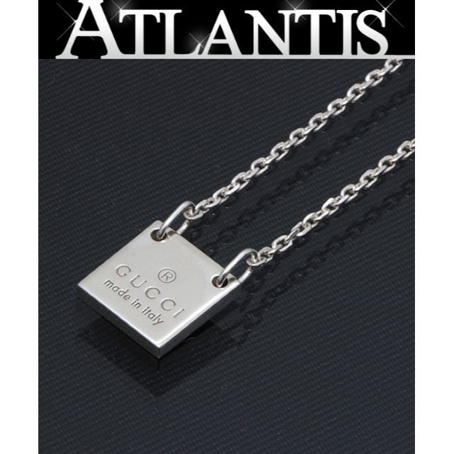 プッシュされた製品 グッチ GUCCI スクエア ロゴ プレート ネックレス