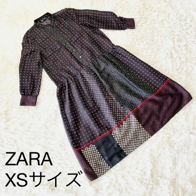 ZARA(ザラ)のZARA ハーフボタンシャツワンピ ロングワンピース  レディースのワンピース(ロングワンピース/マキシワンピース)の商品写真