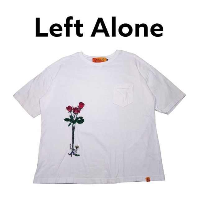 レフトアローン　薔薇刺繍　Tシャツ　　Left Alone