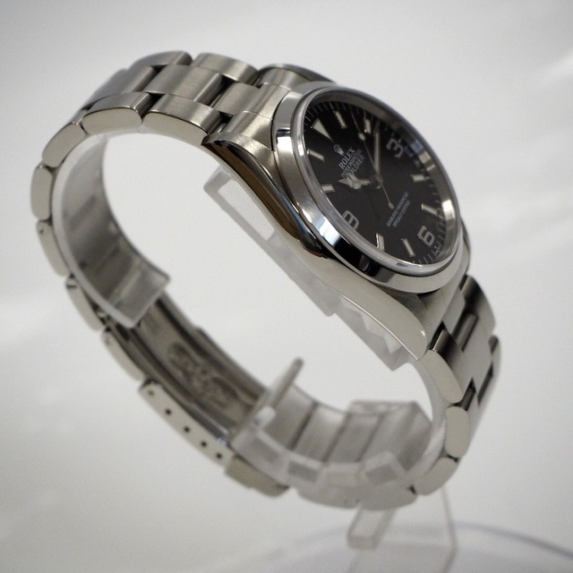 Th935391 ロレックス 腕時計 エクスプローラー1 Explorer I 14270 A番 SS 自動巻き ブラック文字盤 ROLEX 美品・