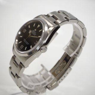 Th935391 ロレックス 腕時計 エクスプローラー1 Explorer I 14270 A番 SS 自動巻き ブラック文字盤 ROLEX 美品・