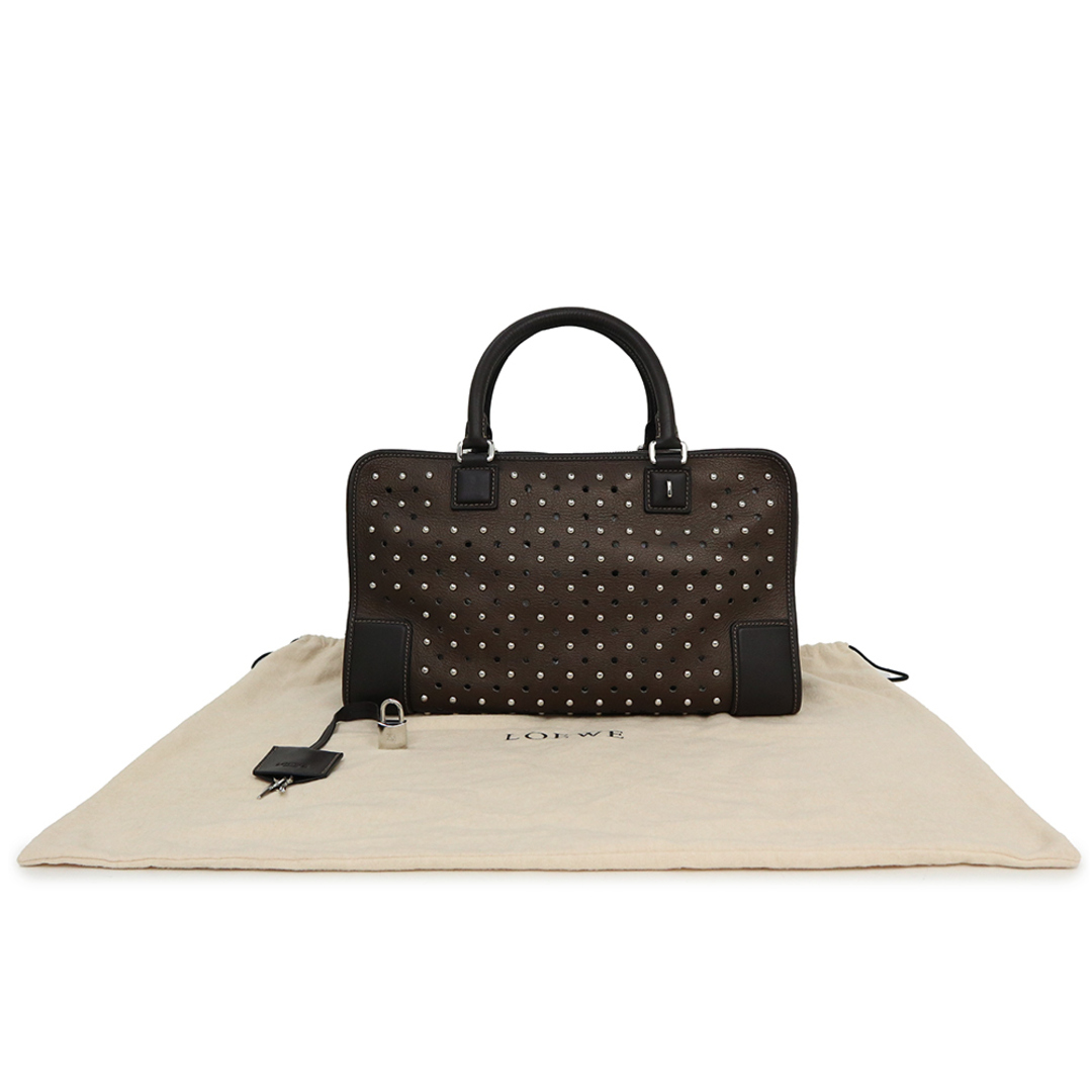 LOEWE - ロエベ スタッズ アマソナ 36 パンチング ハンドバッグ カーフ