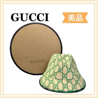 グッチ(Gucci)の１点限り　GUCCI グッチ GG ラフィア パイソン フェドラハット　麦わら(麦わら帽子/ストローハット)