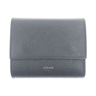 セリーヌ(celine)の〇〇CELINE セリーヌ スモール トリフォールドウォレット 三つ折り財布 ブラック(財布)