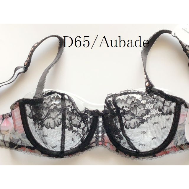 D65☆Aubade オーバドゥ マジックガーデン高級下着　ハーフカップブラ　黒 レディースの下着/アンダーウェア(ブラ)の商品写真