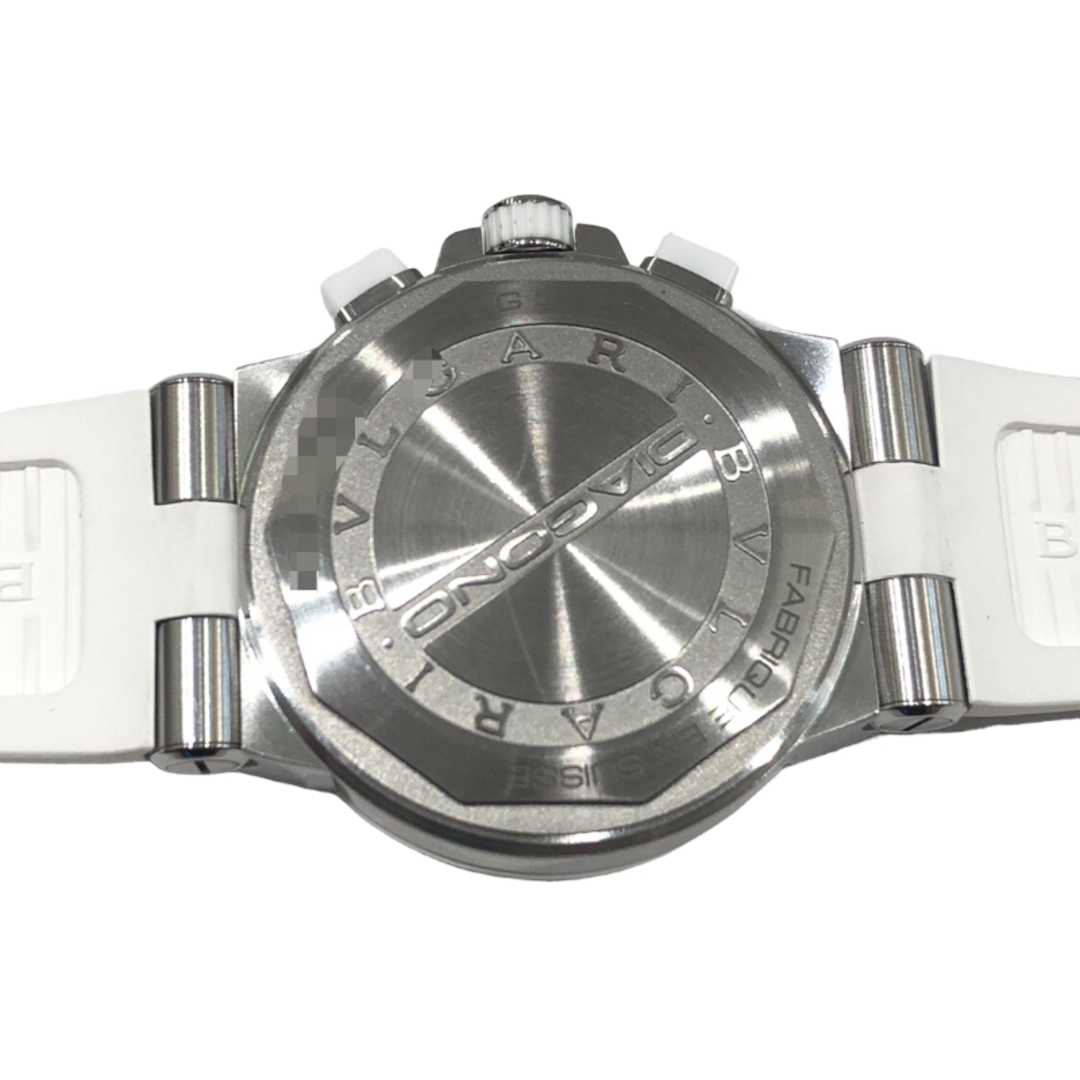 ブルガリ BVLGARI ディアゴノクロノグラフ ホワイトシェル DG37SCCH ステンレススチール SS 自動巻き メンズ 腕時計